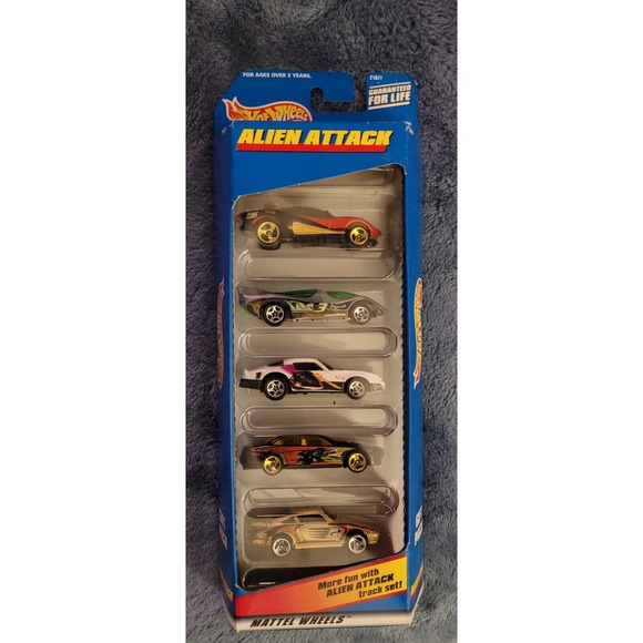 Vintage Hot Wheels Alien Attack 5 Car Set‎ #21077 New 1998 1:64 - Picture 1 of 3